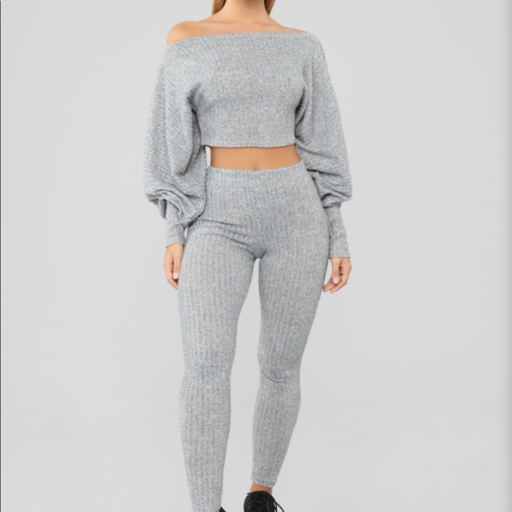 Grey pants set
